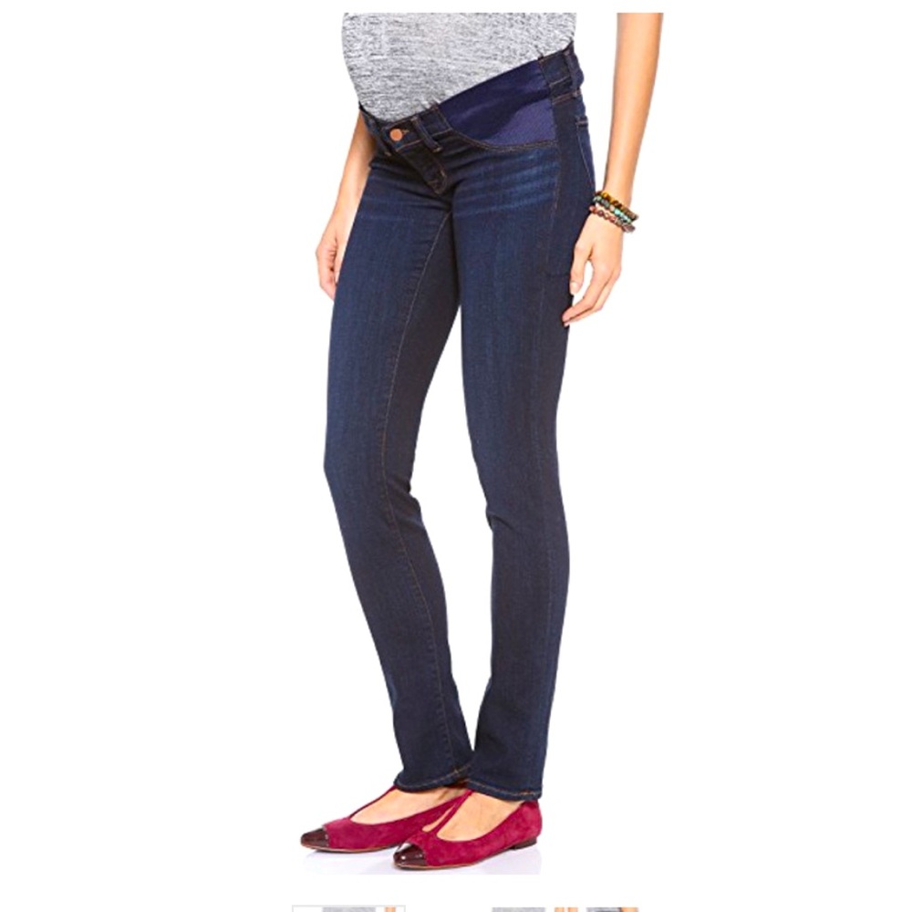 J Brand maternity dark rinse skinny’s size 28”